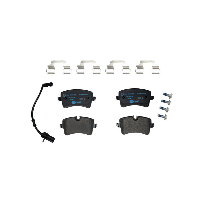 HELLA 8DB 355 025-311 Pastillas de freno Trasero para