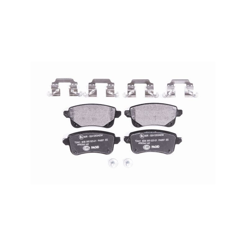 HELLA 8DB 355 023-211 Brzdové platničky Zadné pre