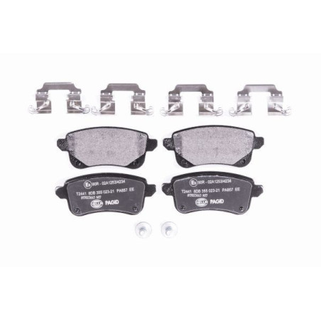 HELLA 8DB 355 023-211 Pastillas de freno Trasero para