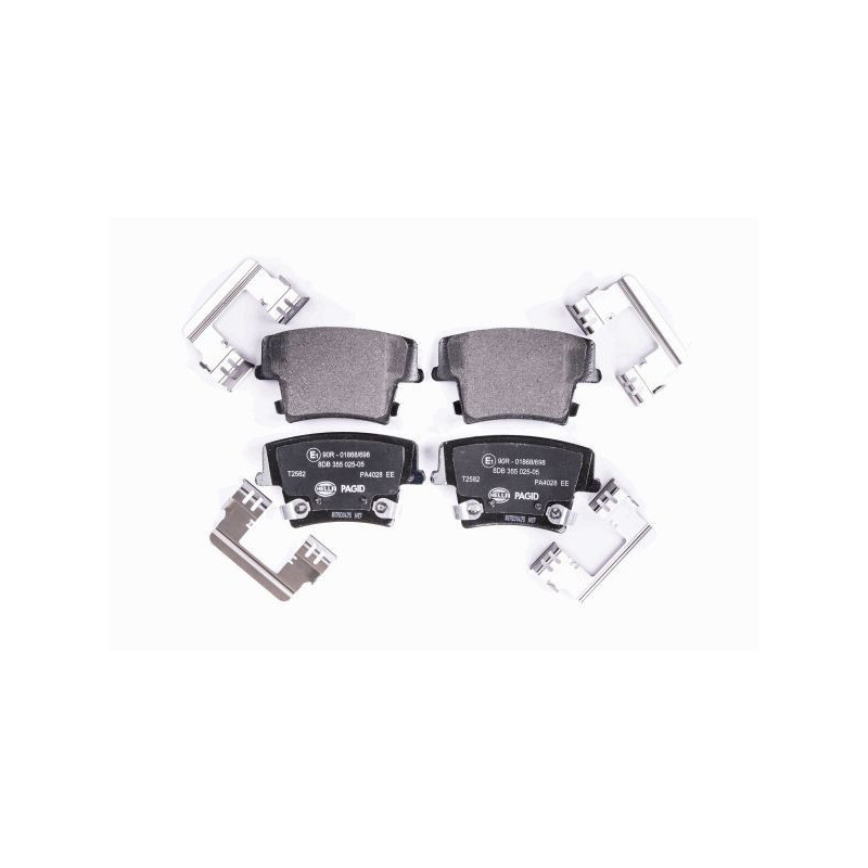 HELLA 8DB 355 025-051 Brzdové platničky Zadné pre