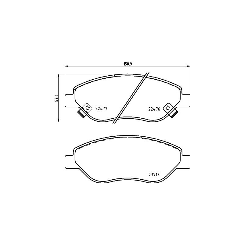 HELLA 8DB 355 025-631 Klocki hamulcowe Przód dla