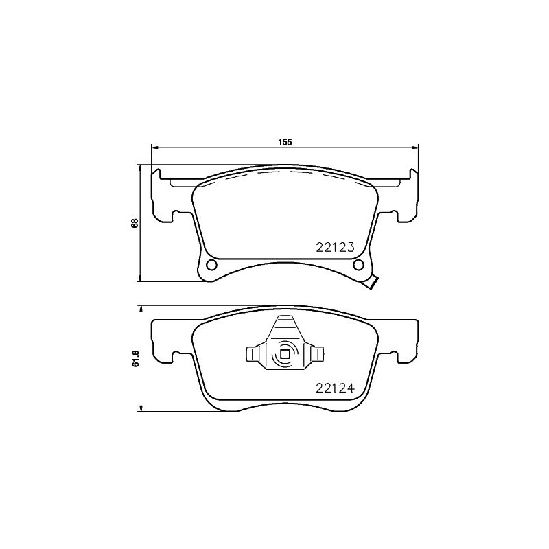 HELLA 8DB 355 023-021 Brake Pads Set Front for
