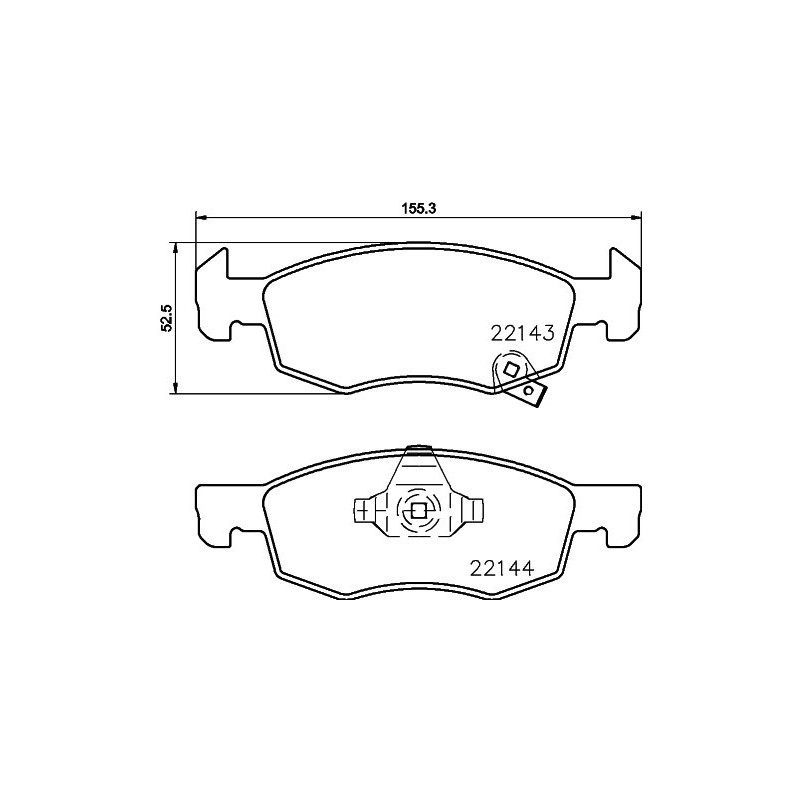 HELLA 8DB 355 023-261 Pastiglie freno Anteriore per