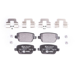 HELLA 8DB 355 025-371 Brzdové platničky Zadné pre