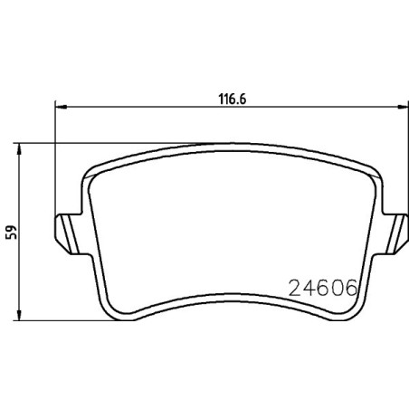 HELLA 8DB 355 025-381 Brzdové platničky Zadné pre