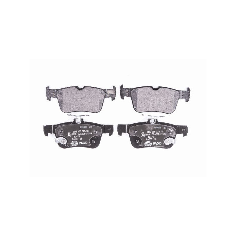 HELLA 8DB 355 023-301 Brake Pads Set Rear for