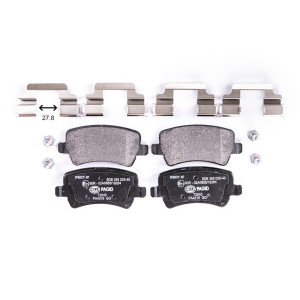 HELLA 8DB 355 025-401 Brzdové platničky Zadné pre