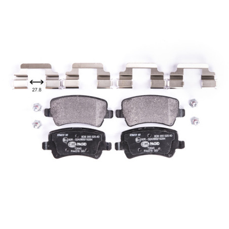 HELLA 8DB 355 025-401 Brzdové platničky Zadné pre