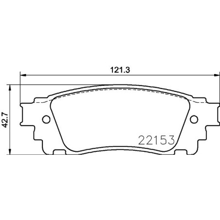 HELLA 8DB 355 024-631 Plaquettes de frein Arrière pour