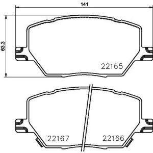 HELLA 8DB 355 024-711 Brake Pads Set Front for