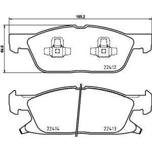 HELLA 8DB 355 024-981 Brake Pads Set Front for