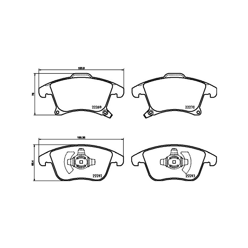 HELLA 8DB 355 025-201 Brake Pads Set Front for