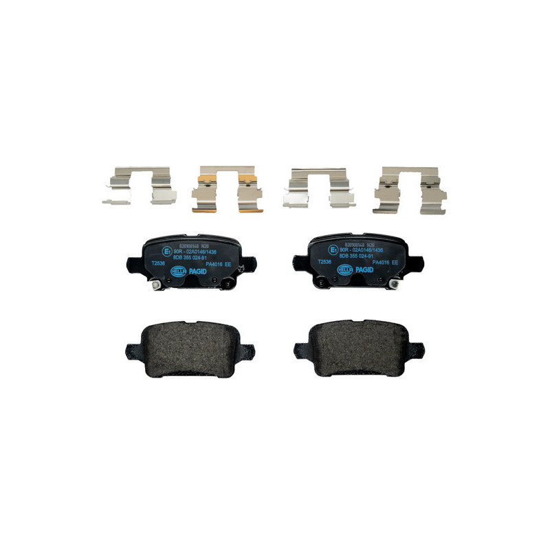 HELLA 8DB 355 024-911 Pastiglie freno Posteriore per