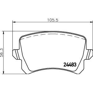 HELLA 8DB 355 025-331 Brzdové platničky Zadné pre