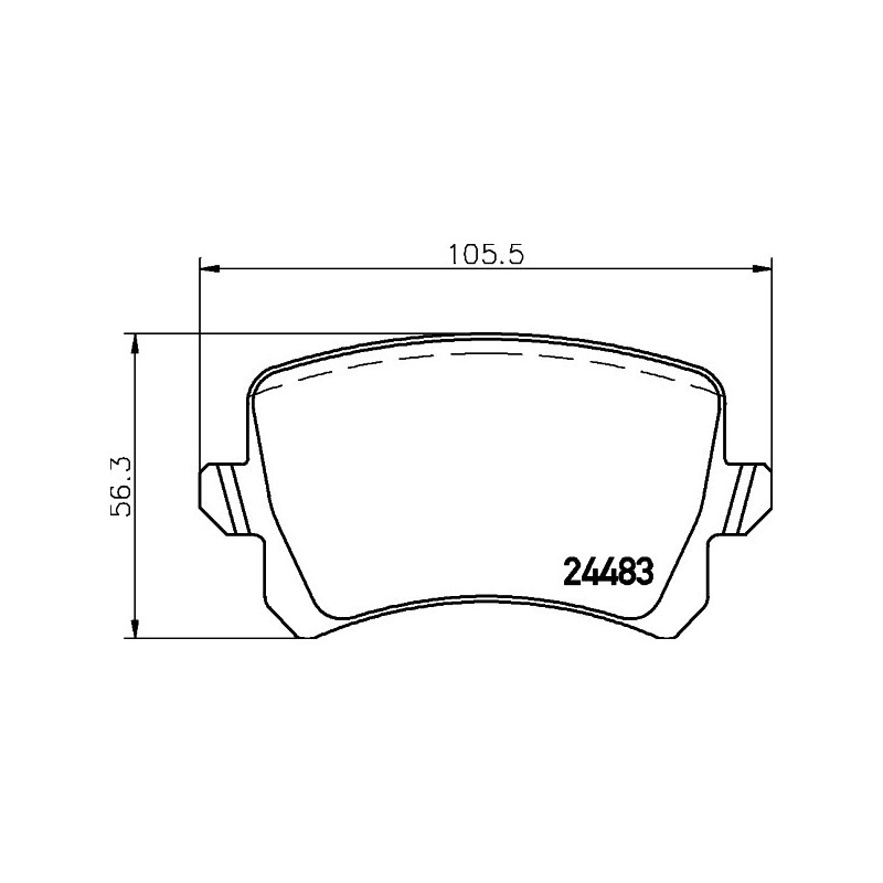 HELLA 8DB 355 025-341 Klocki hamulcowe Tył dla