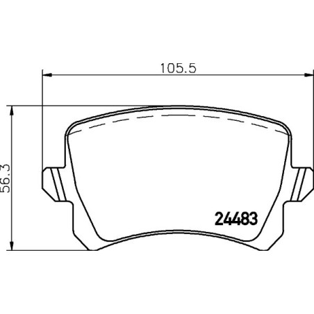 HELLA 8DB 355 025-341 Brzdové platničky Zadné pre