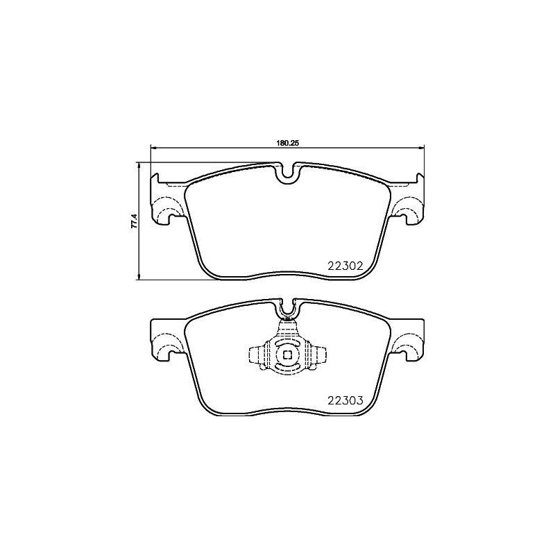 HELLA 8DB 355 024-661 Pastillas de freno Delantero para