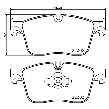 HELLA 8DB 355 024-661 Brzdové platničky Predné pre
