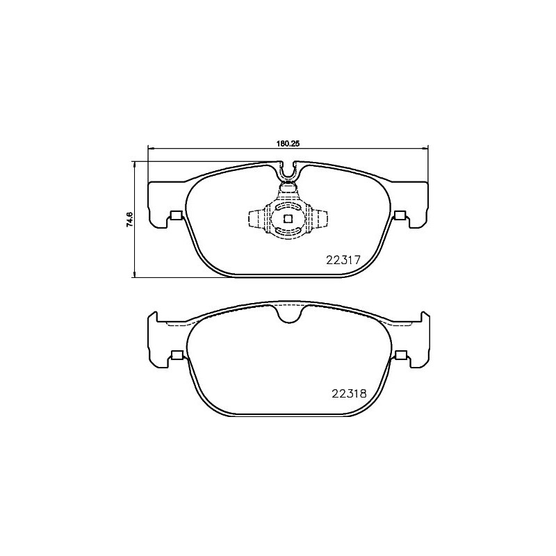 HELLA 8DB 355 024-801 Klocki hamulcowe Przód dla