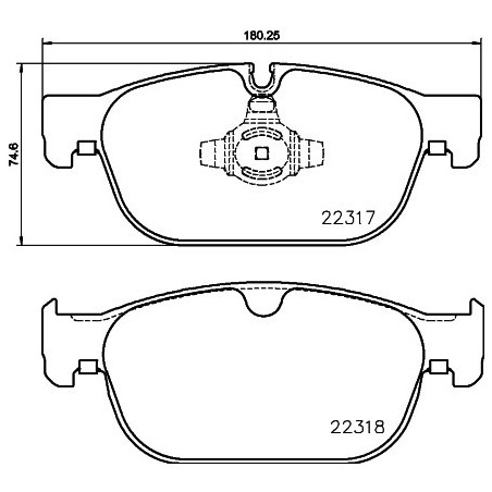 HELLA 8DB 355 024-801 Brzdové destičky Přední pro