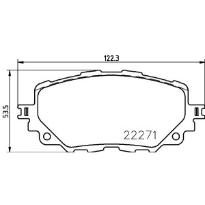 HELLA 8DB 355 024-821 Brzdové platničky Predné pre