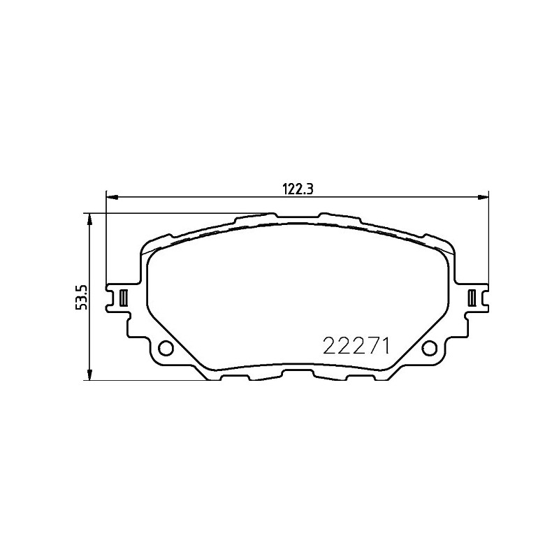 HELLA 8DB 355 024-821 Pastillas de freno Delantero para