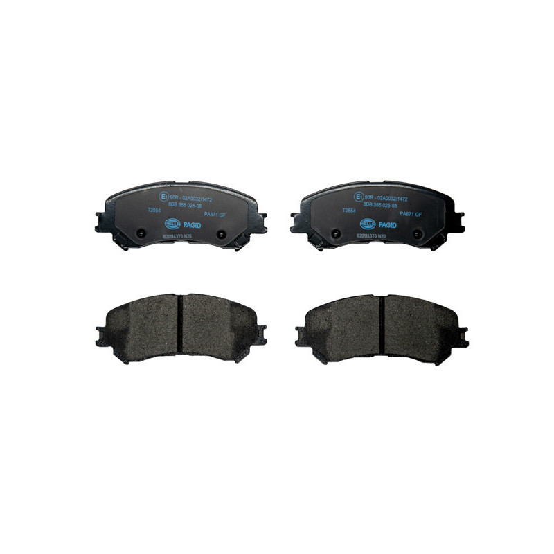 HELLA 8DB 355 025-081 Brake Pads Set Front for