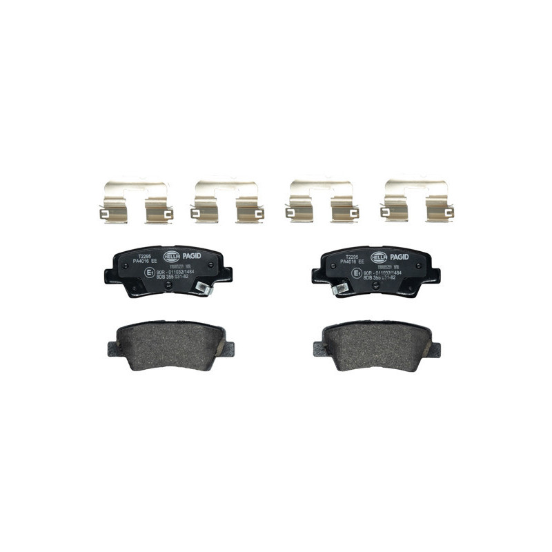 HELLA 8DB 355 031-821 Pastillas de freno Trasero para
