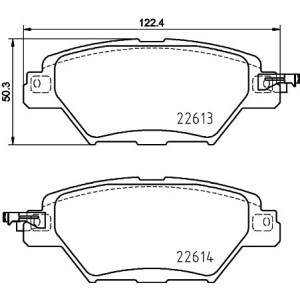 HELLA 8DB 355 036-521 Pastillas de freno Trasero para