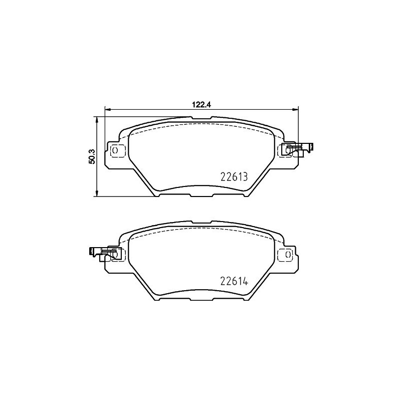 HELLA 8DB 355 036-521 Pastiglie freno Posteriore per
