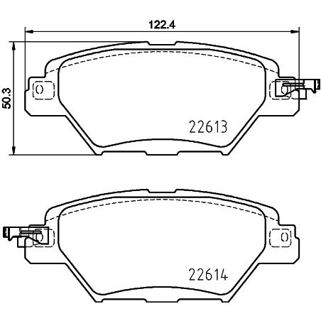 HELLA 8DB 355 036-521 Brzdové destičky Zadní pro