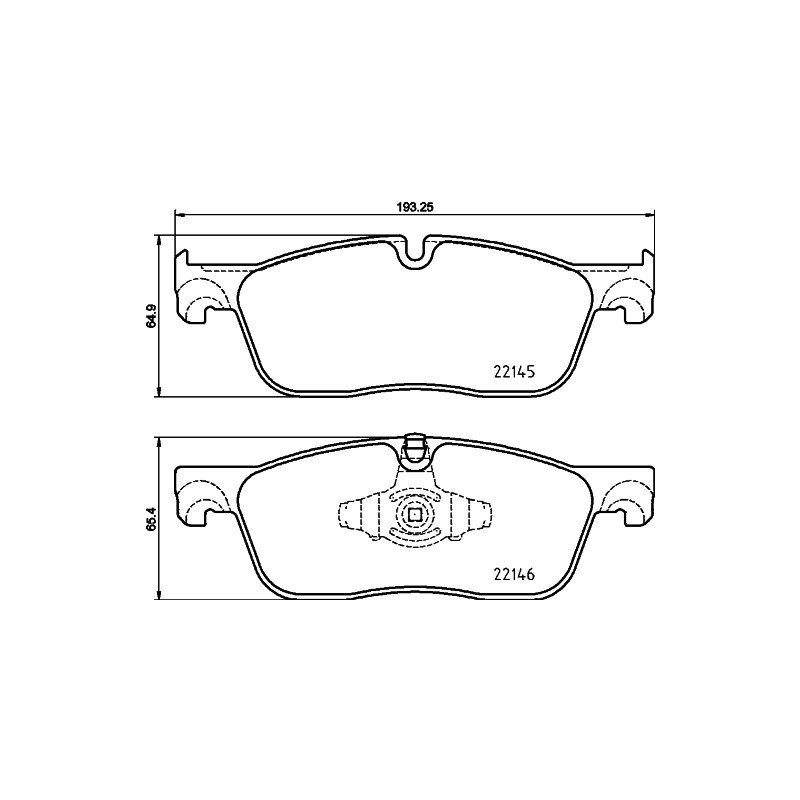 HELLA 8DB 355 025-701 Brzdové destičky Přední pro