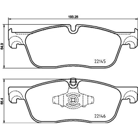 HELLA 8DB 355 025-701 Bremsbeläge Vorne für