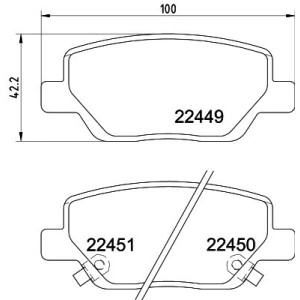 HELLA 8DB 355 025-861 Pastiglie freno Posteriore per