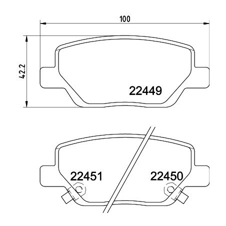 HELLA 8DB 355 025-861 Brzdové platničky Zadné pre