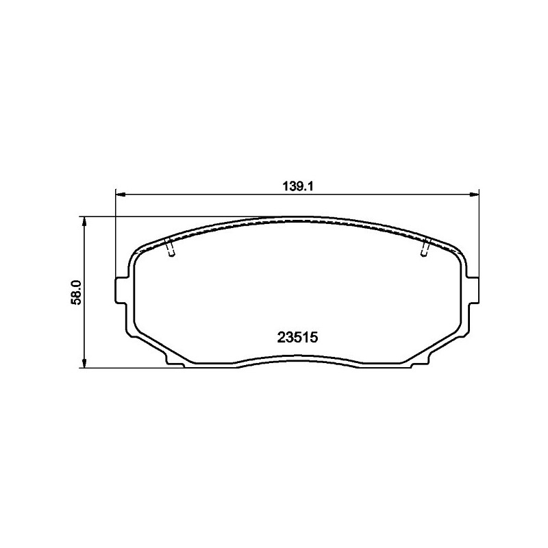 HELLA 8DB 355 032-941 Klocki hamulcowe Przód dla
