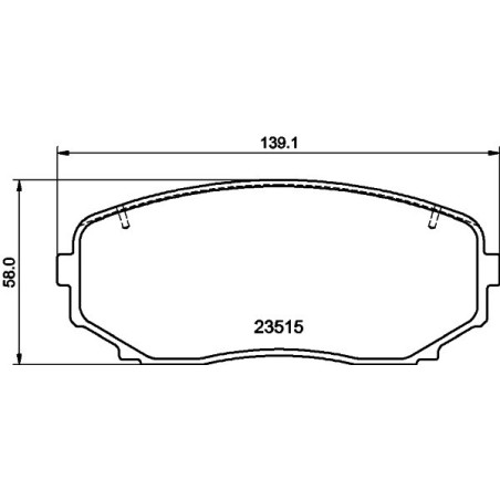 HELLA 8DB 355 032-941 Plaquettes de frein Avant pour