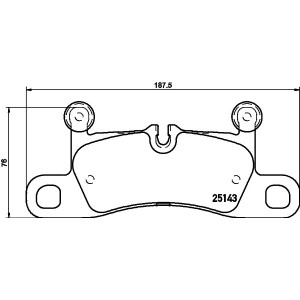 HELLA 8DB 355 023-371 Brake Pad Set Rear for