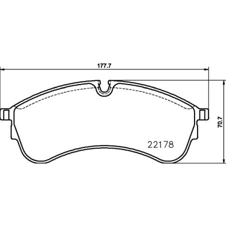 HELLA 8DB 355 032-931 Brzdové platničky Predné pre
