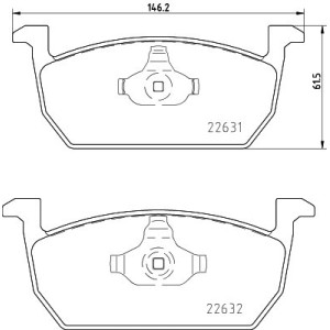 HELLA 8DB 355 032-951 Brake Pads Set Front for