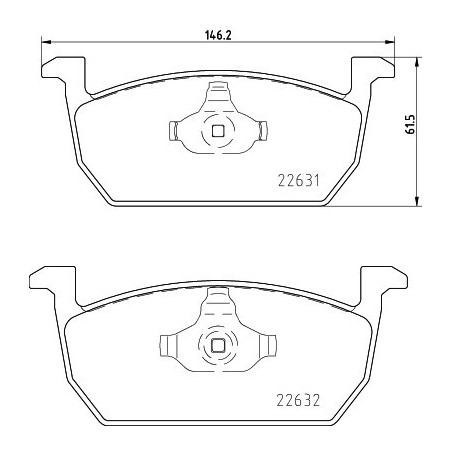 HELLA 8DB 355 032-951 Pastillas de freno Delantero para