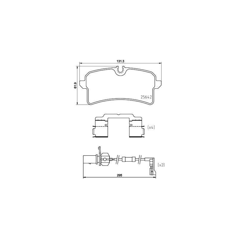 HELLA 8DB 355 025-291 Bremsbeläge Hinten für