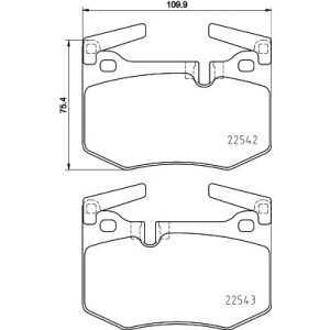 HELLA 8DB 355 025-611 Brzdové platničky Zadné pre