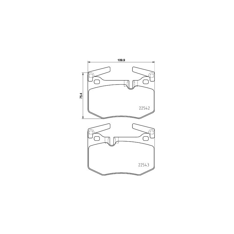 HELLA 8DB 355 025-611 Brzdové destičky Zadní pro