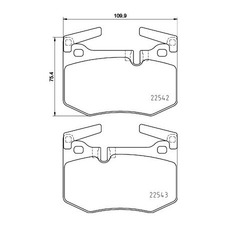 HELLA 8DB 355 025-611 Klocki hamulcowe Tył dla