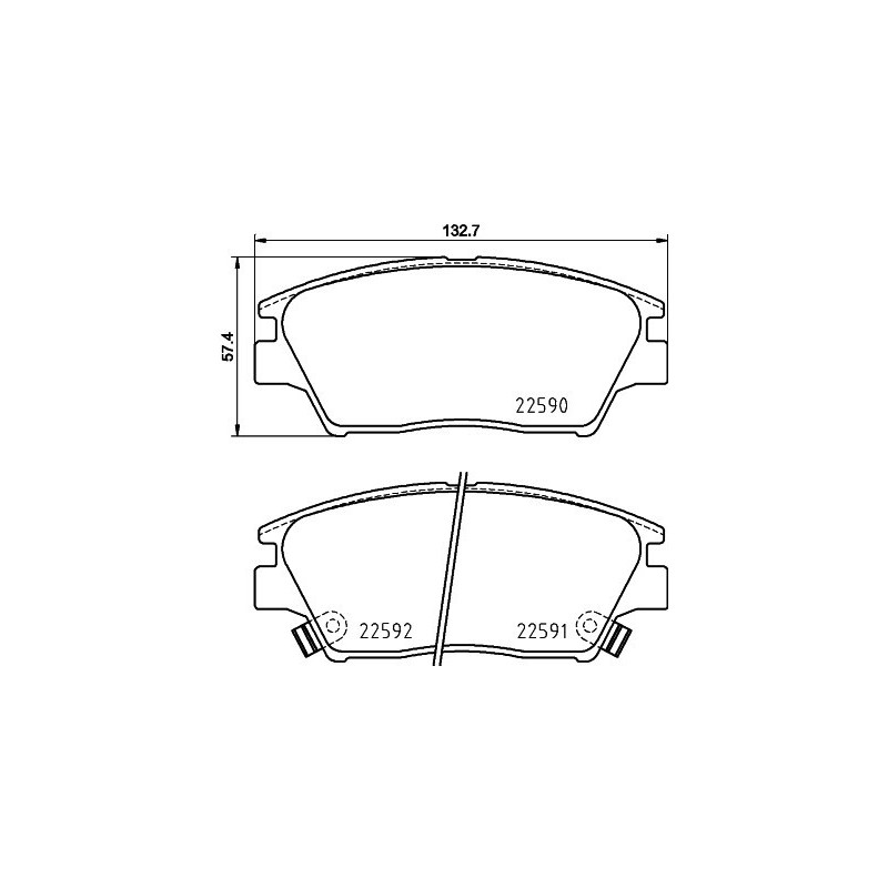 HELLA 8DB 355 025-741 Plaquettes de frein Avant pour