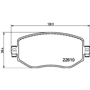 HELLA 8DB 355 025-851 Klocki hamulcowe Przód dla