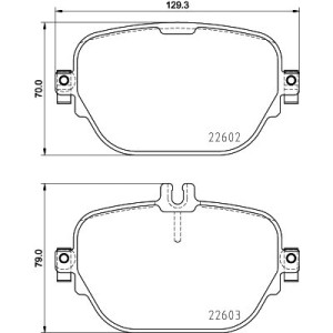HELLA 8DB 355 031-711 Brzdové platničky Zadné pre