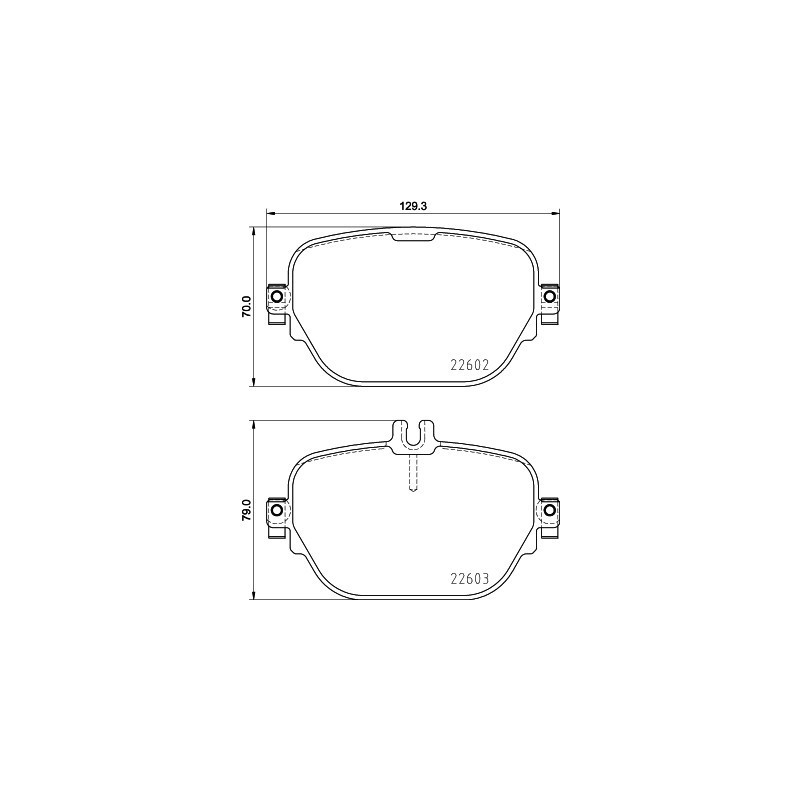 HELLA 8DB 355 031-711 Brzdové platničky Zadné pre