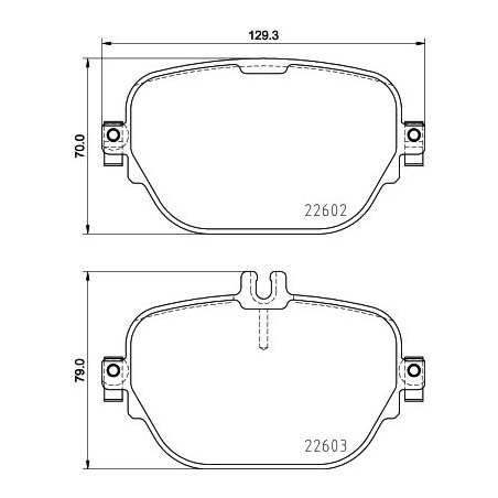 HELLA 8DB 355 031-711 Brzdové platničky Zadné pre